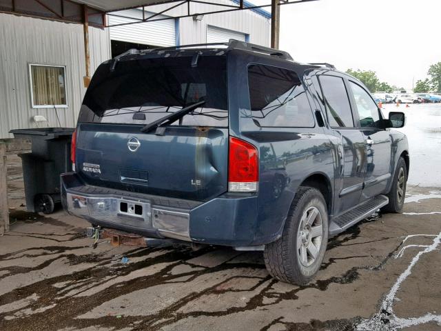 5N1AA08B04N708549 - 2004 NISSAN ARMADA SE BLUE photo 4