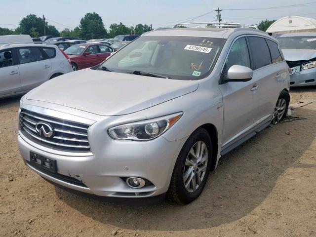 5N1CL0MM3EC513553 - 2014 INFINITI QX60 HYBRI SILVER photo 2