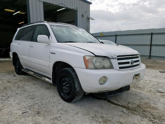 JTEGF21A210026256 - 2001 TOYOTA HIGHLANDER WHITE photo 1