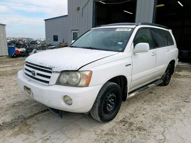 JTEGF21A210026256 - 2001 TOYOTA HIGHLANDER WHITE photo 2