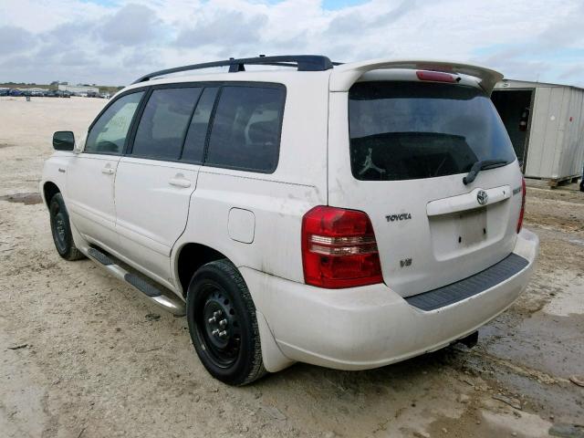 JTEGF21A210026256 - 2001 TOYOTA HIGHLANDER WHITE photo 3