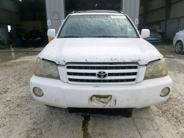 JTEGF21A210026256 - 2001 TOYOTA HIGHLANDER WHITE photo 9