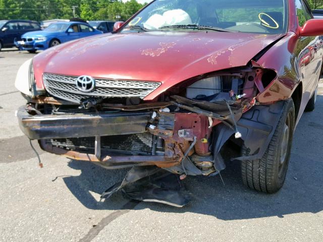 JTDBE32K920076040 - 2002 TOYOTA CAMRY LE RED photo 9