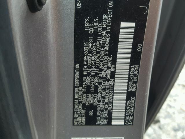 JTLKT324X64111484 - 2006 TOYOTA SCION XB Күміс фото 10