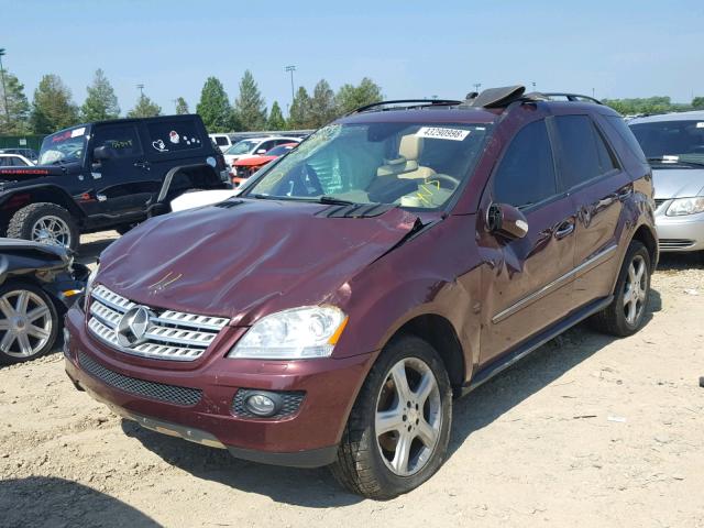 4JGBB86E68A303788 - 2008 MERCEDES-BENZ ML 350 MAROON photo 2