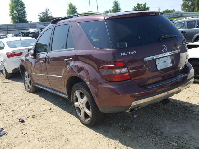 4JGBB86E68A303788 - 2008 MERCEDES-BENZ ML 350 MAROON photo 3