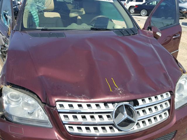 4JGBB86E68A303788 - 2008 MERCEDES-BENZ ML 350 MAROON photo 7