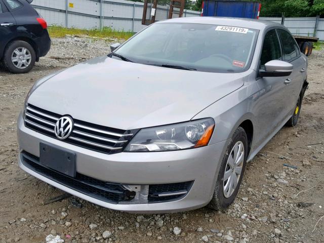 1VWAP7A34DC148266 - 2013 VOLKSWAGEN PASSAT S GRAY photo 2