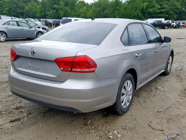 1VWAP7A34DC148266 - 2013 VOLKSWAGEN PASSAT S GRAY photo 4