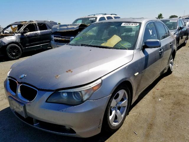 WBANA53515B862787 - 2005 BMW 525 I SILVER photo 2