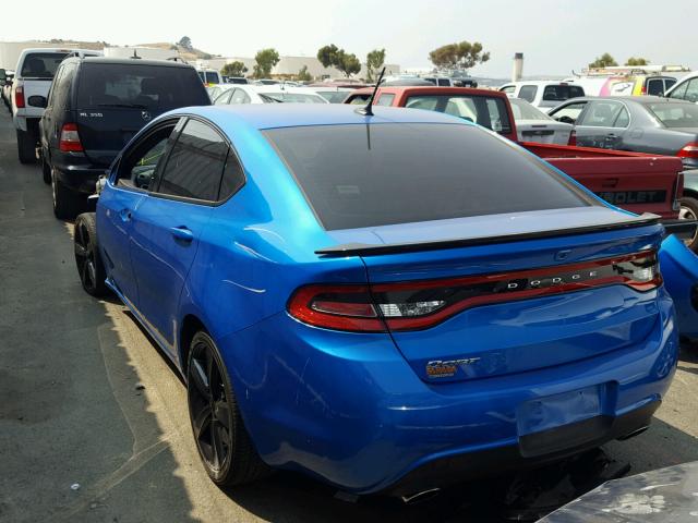 1C3CDFBB9FD432790 - 2015 DODGE DART SXT BLUE photo 3