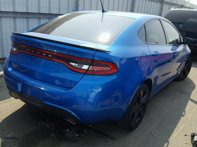 1C3CDFBB9FD432790 - 2015 DODGE DART SXT BLUE photo 4