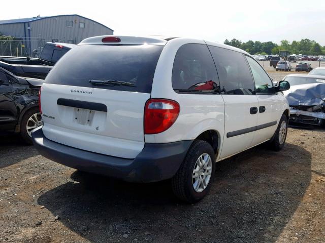 1D4GP25R27B247437 - 2007 DODGE CARAVAN SE WHITE photo 4