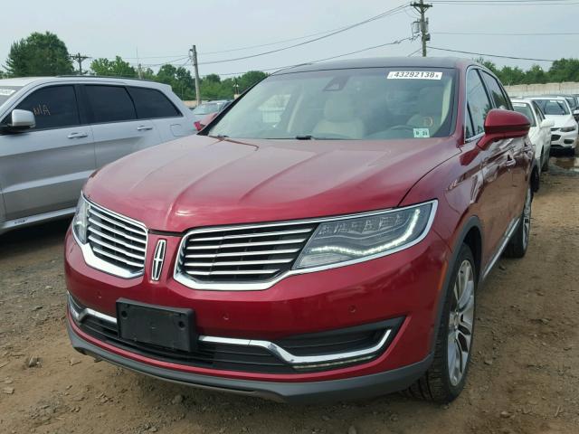 2LMTJ8LPXGBL63738 - 2016 LINCOLN MKX RESERV RED photo 2