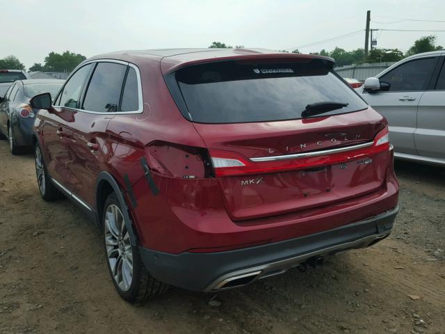 2LMTJ8LPXGBL63738 - 2016 LINCOLN MKX RESERV RED photo 3