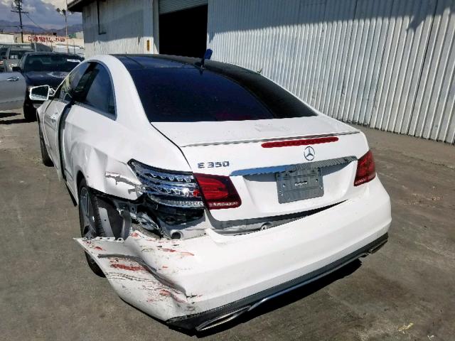 WDDKJ5KB2EF290138 - 2014 MERCEDES-BENZ E 350 WHITE photo 3