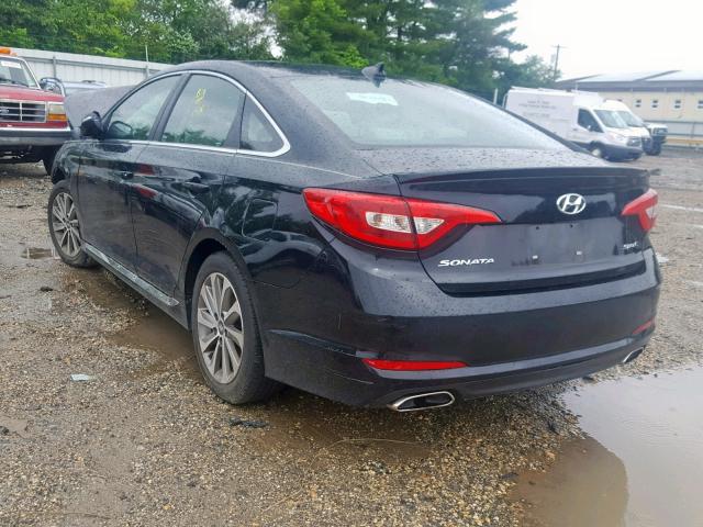 5NPE34AF8GH319568 - 2016 HYUNDAI SONATA SPO BLACK photo 3