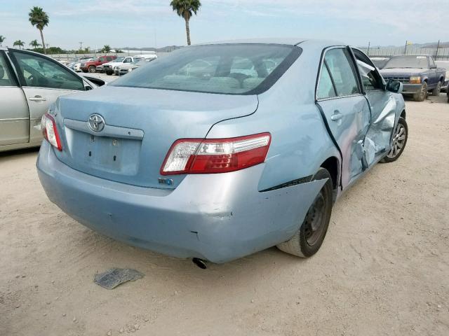 4T1BB46K18U040123 - 2008 TOYOTA CAMRY HYBR BLUE photo 4