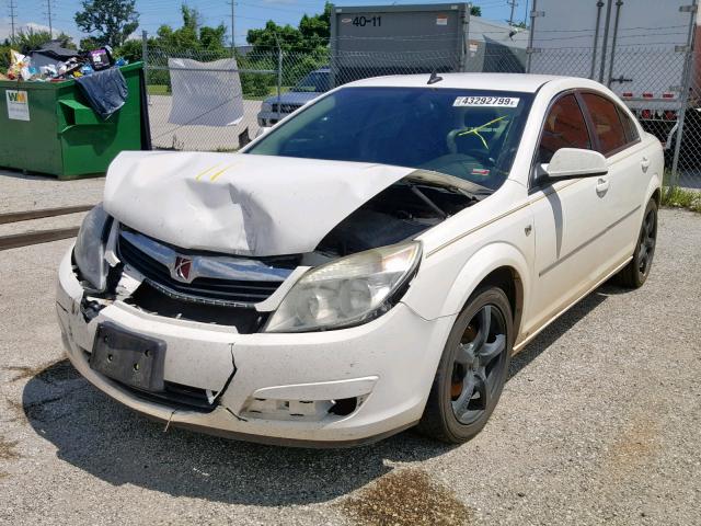 1G8ZS57BX8F222070 - 2008 SATURN AURA XE WHITE photo 2