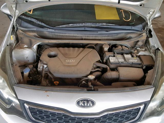 KNADN4A38D6103511 - 2013 KIA RIO EX SILVER photo 7