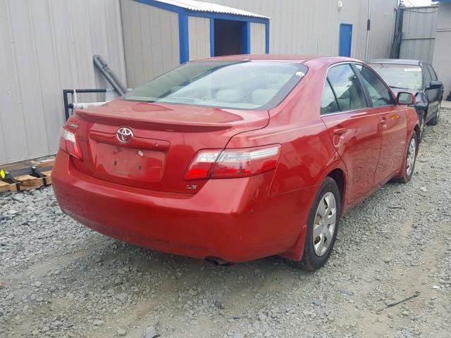 4T1BE46K17U077596 - 2007 TOYOTA CAMRY NEW RED photo 4