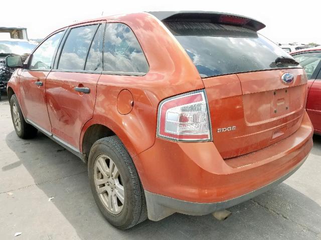 2FMDK36C88BA29010 - 2008 FORD EDGE SE ORANGE photo 3