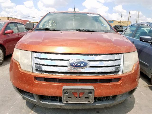 2FMDK36C88BA29010 - 2008 FORD EDGE SE ORANGE photo 9