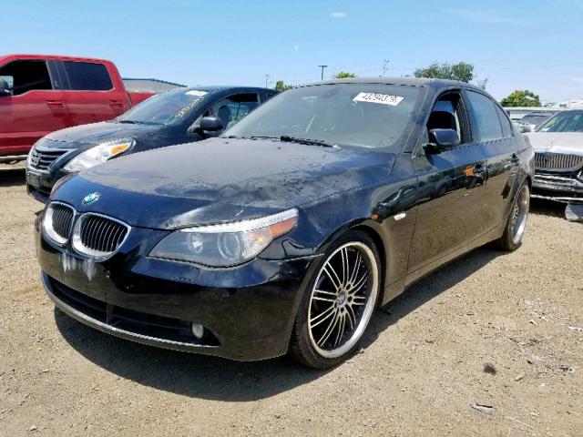 WBANB53516CP01347 - 2006 BMW 550 I BLACK photo 2