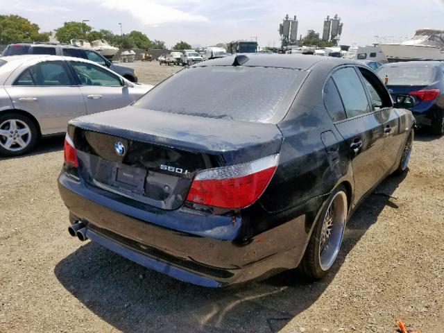 WBANB53516CP01347 - 2006 BMW 550 I BLACK photo 4