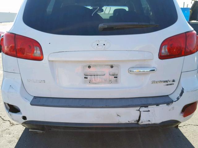 5NMSH13E07H034884 - 2007 HYUNDAI SANTA FE S WHITE photo 9