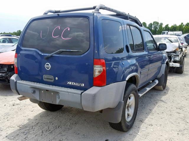 5N1ED28T94C620155 - 2004 NISSAN XTERRA XE BLUE photo 4