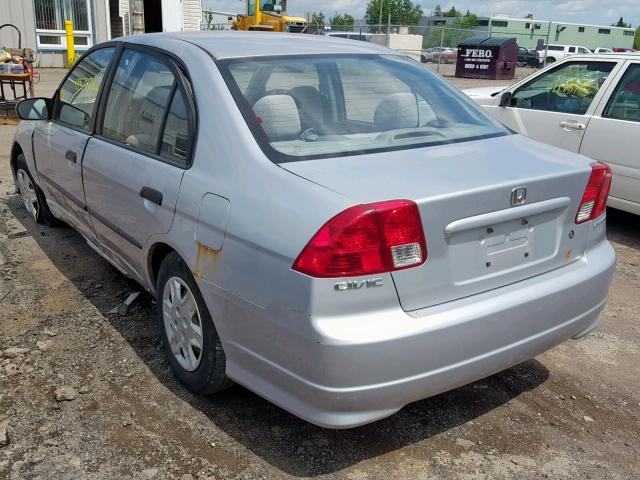 2HGES16305H017635 - 2005 HONDA CIVIC DX V SILVER photo 3