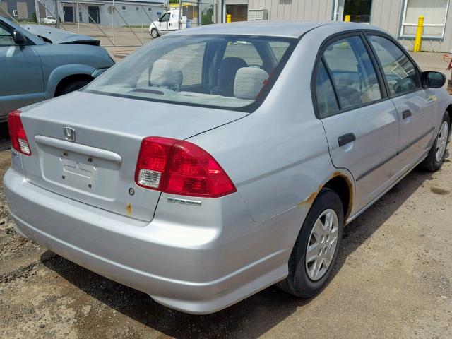 2HGES16305H017635 - 2005 HONDA CIVIC DX V SILVER photo 4