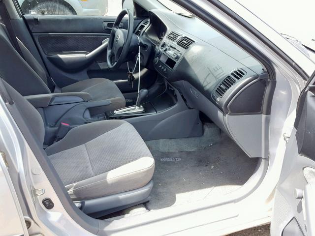 2HGES16305H017635 - 2005 HONDA CIVIC DX V SILVER photo 5