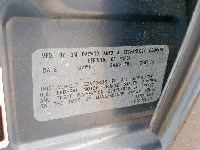 KL1TD56686B555292 - 2006 CHEVROLET AVEO BASE Mavi foto 10