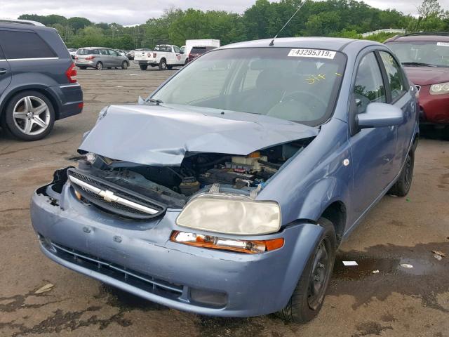KL1TD56686B555292 - 2006 CHEVROLET AVEO BASE Mavi foto 2