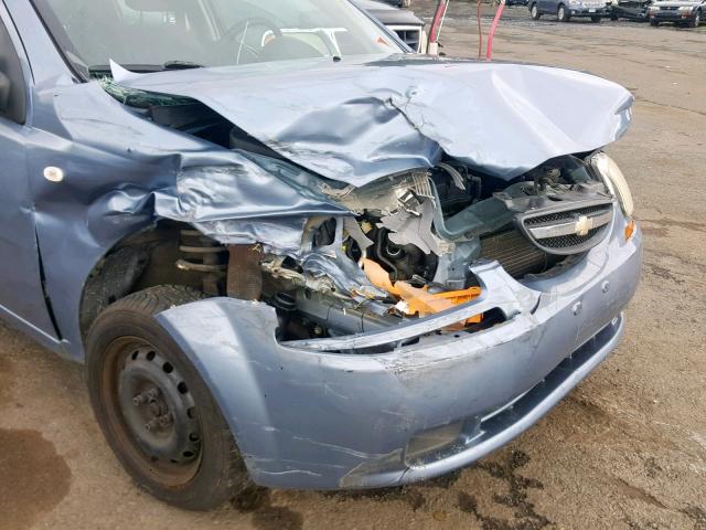 KL1TD56686B555292 - 2006 CHEVROLET AVEO BASE Mavi foto 9