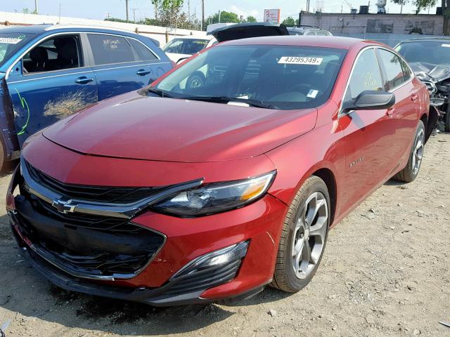 1G1ZG5ST9KF203811 - 2019 CHEVROLET MALIBU RS RED photo 2