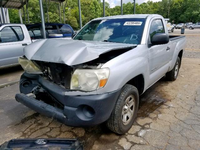 5TENX22N58Z573090 - 2008 TOYOTA TACOMA SILVER photo 2