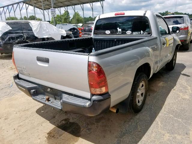 5TENX22N58Z573090 - 2008 TOYOTA TACOMA SILVER photo 4