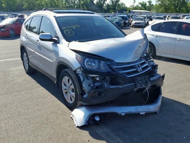 JHLRM4H74CC002182 - 2012 HONDA CR-V EXL SILVER photo 1