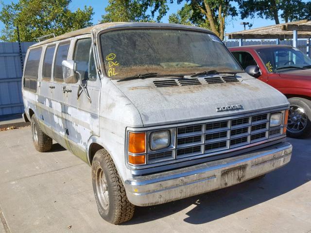 2B6GB13T8GK522795 - 1986 DODGE RAM VAN B1 BLUE photo 1