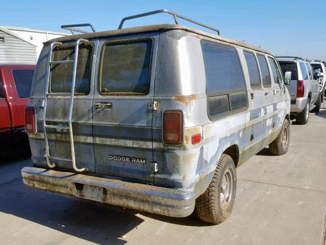 2B6GB13T8GK522795 - 1986 DODGE RAM VAN B1 BLUE photo 4