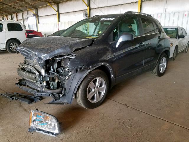 3GNCJLSB9GL143091 - 2016 CHEVROLET TRAX 1LT GRAY photo 2