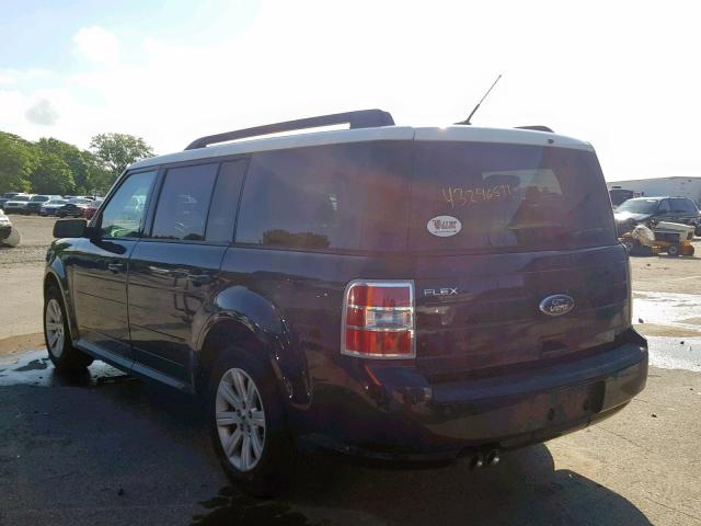 2FMGK5BC0ABA25800 - 2010 FORD FLEX SE BLUE photo 3