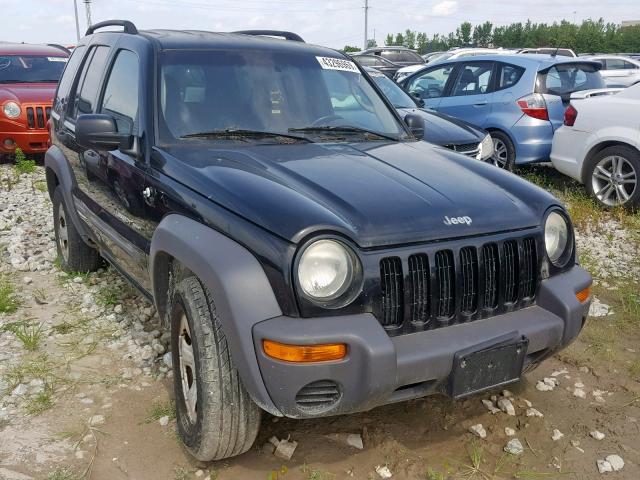 1J4GL48K93W675683 - 2003 JEEP LIBERTY SP BLACK photo 1