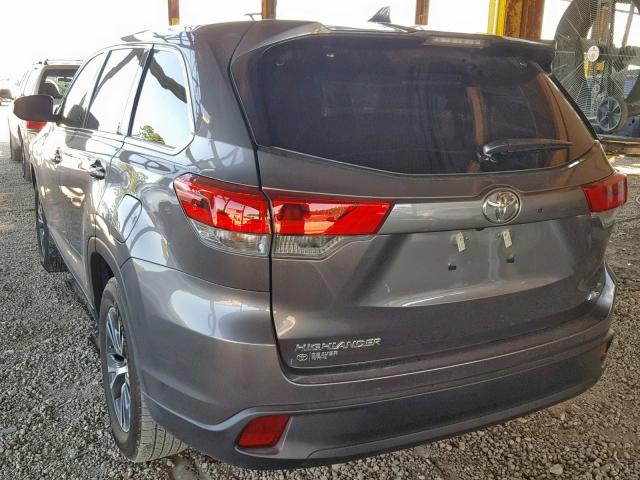 5TDZZRFH2KS322945 - 2019 TOYOTA HIGHLANDER GRAY photo 3