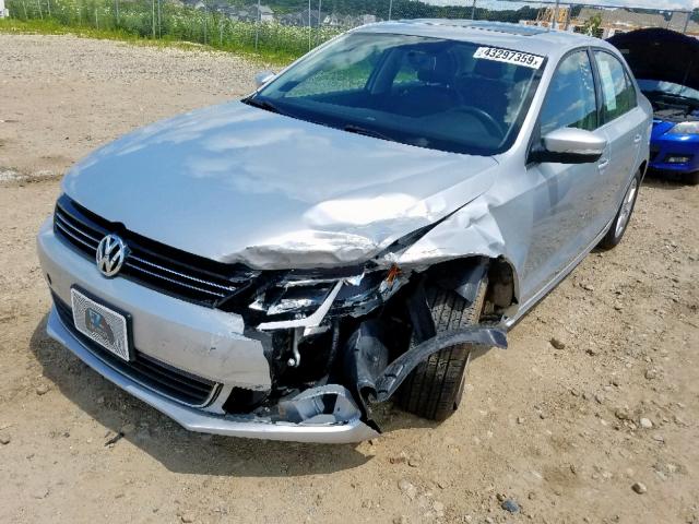 3VWLL7AJ5EM414865 - 2014 VOLKSWAGEN JETTA TDI SILVER photo 2