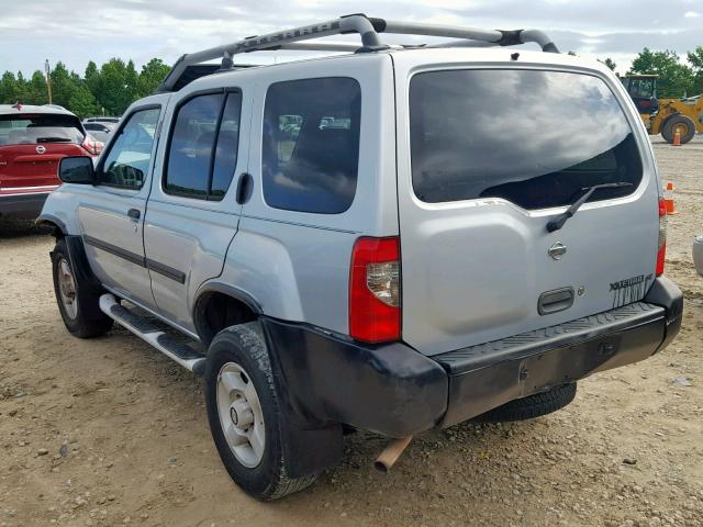 5N1ED28T01C511739 - 2001 NISSAN XTERRA XE SILVER photo 3