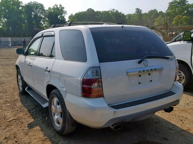 2HNYD18235H532049 - 2005 ACURA MDX WHITE photo 3